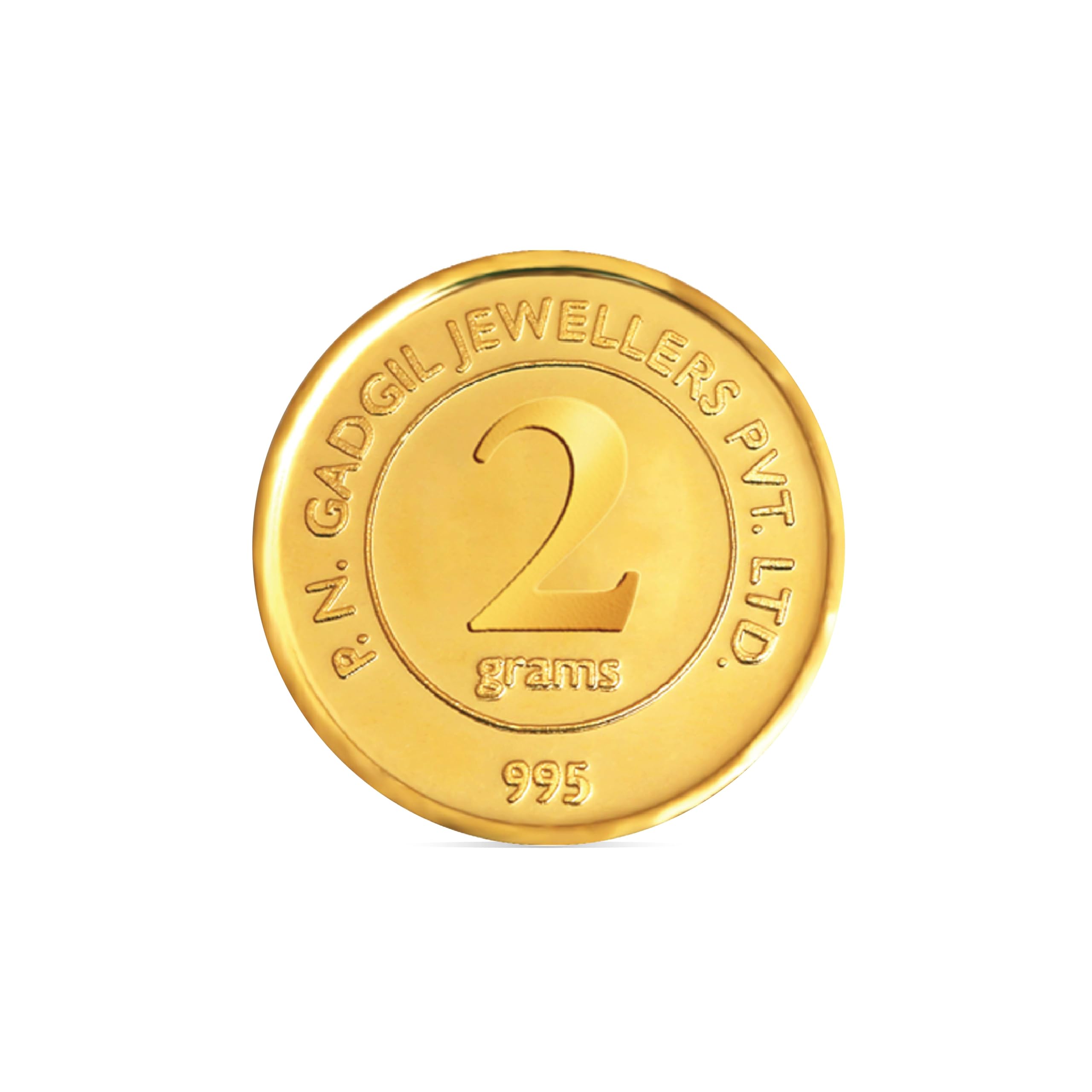 P.N.Gadgil Jewellers 24k (995) PNG 2 gm Yellow Gold Coin
