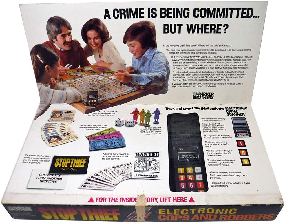 Vintage Stop Thief Electronic Cops and Robbers Board Game - 1980