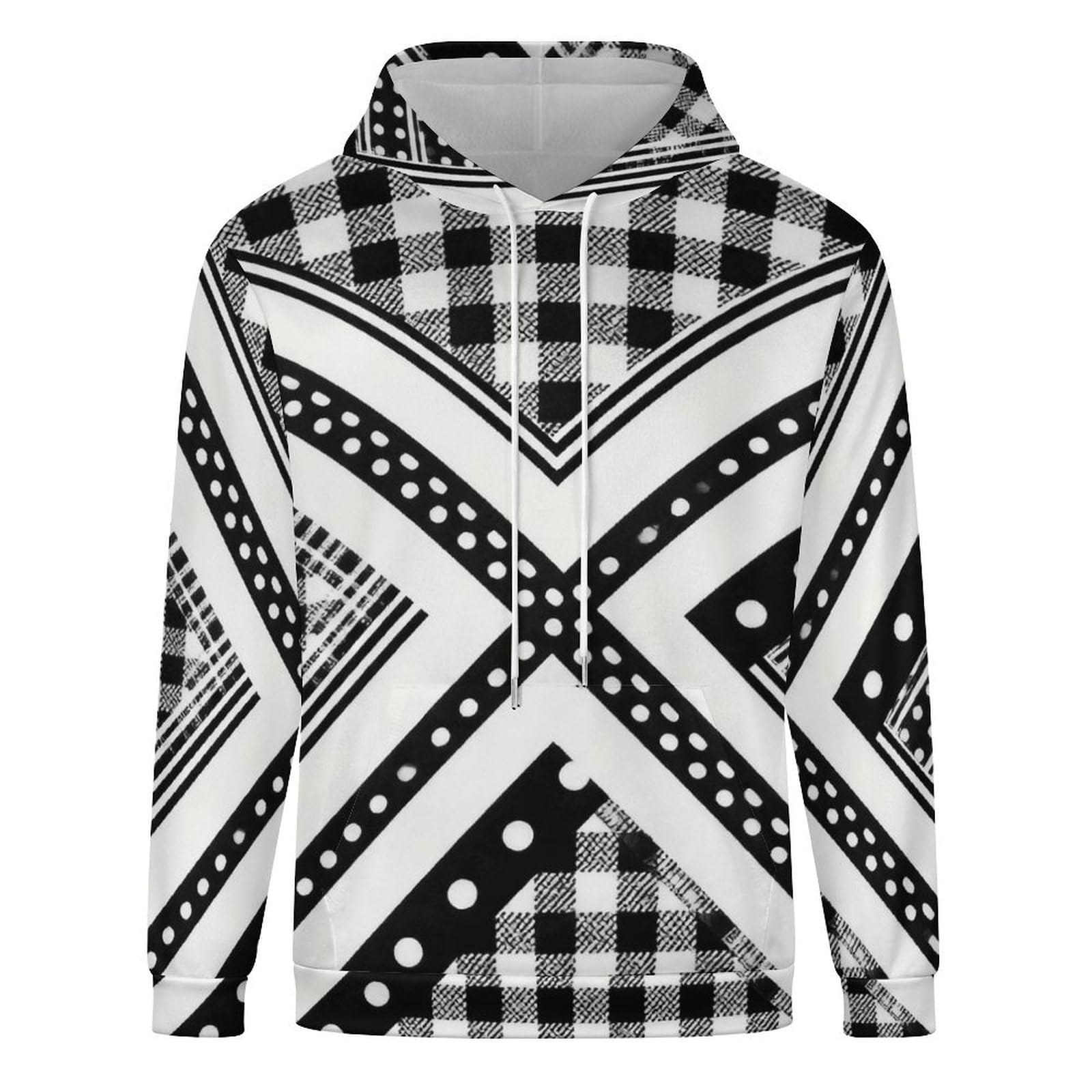 Geometría Clásica En Blanco Y Negroflag Pullover Hoodie Sudadera con Capucha Hoodies For Men Y Mujer Hoodie Sweatshirts Men's Hoodie