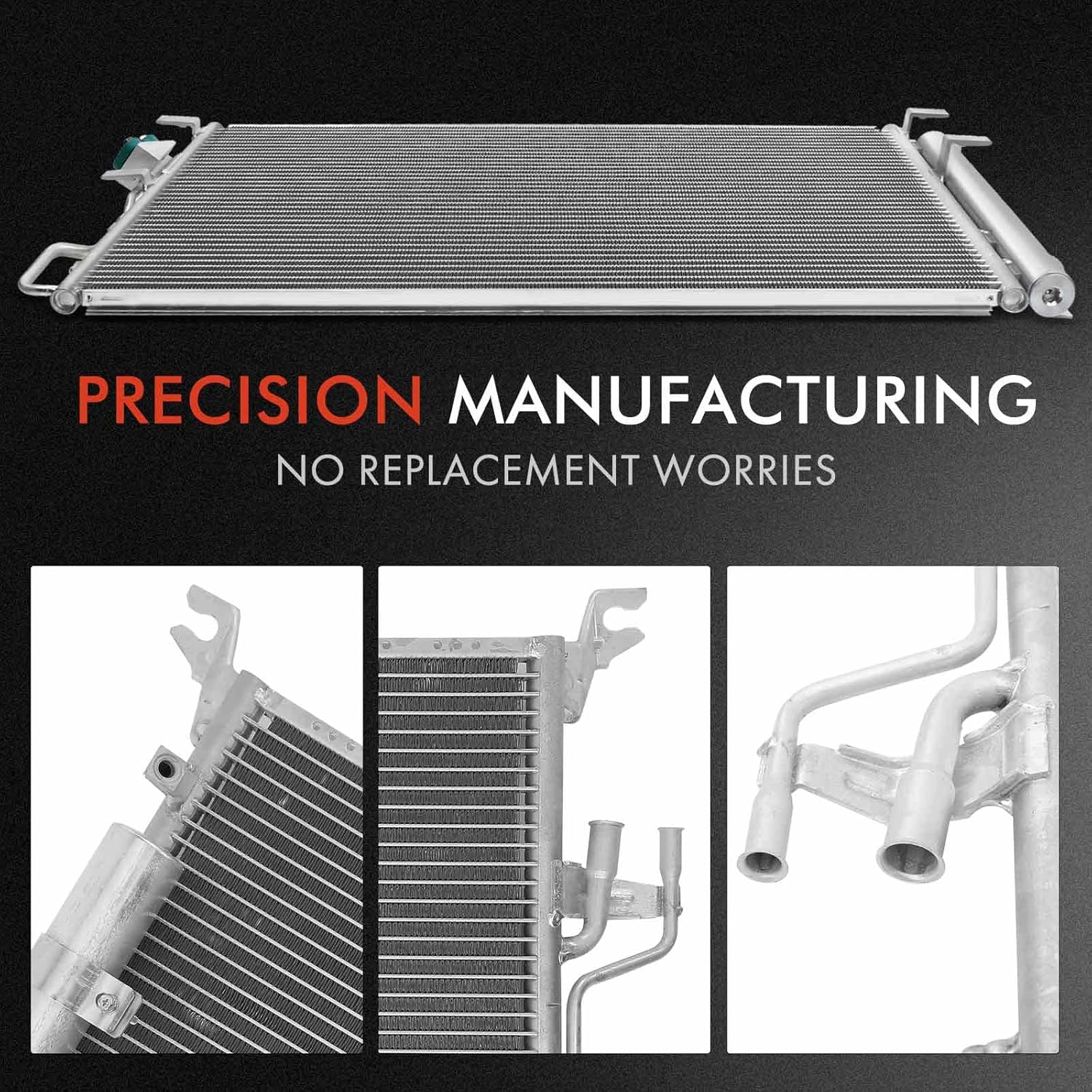 A-Premium Air Conditioning A/C Condenser Compatible with Infiniti FX35 FX45 2003-2008 3.5L 4.5L, Replace# 92100CG010