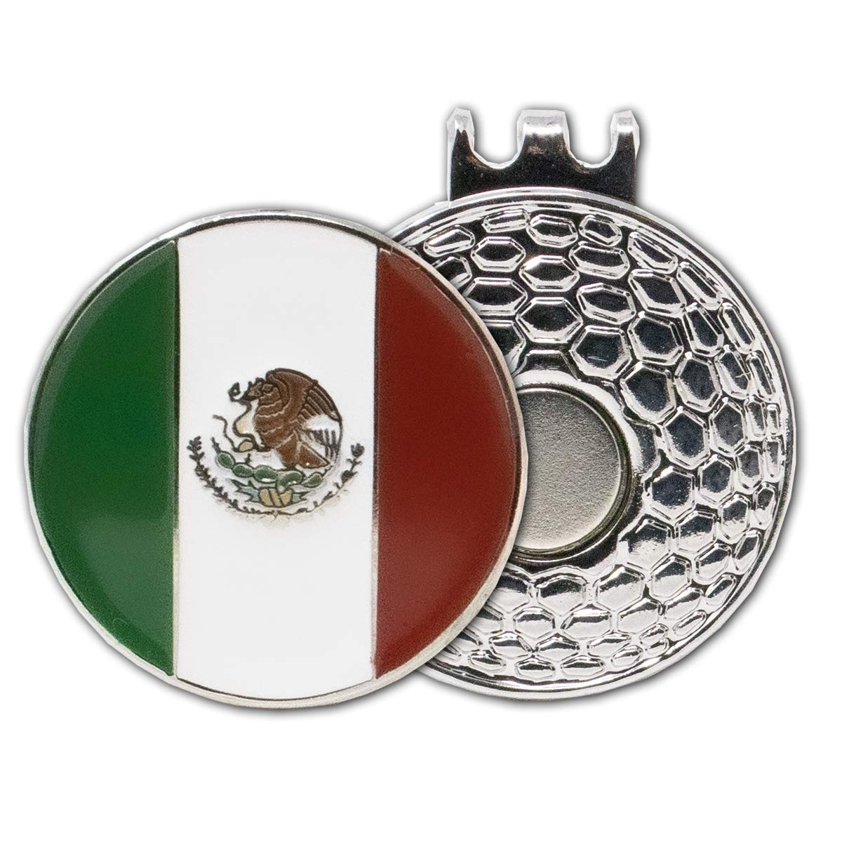 DA VINCIMagnetic Golf Hat Clip with 1 Inch Embossed Flag of Countries Metal Golf Ball Marker