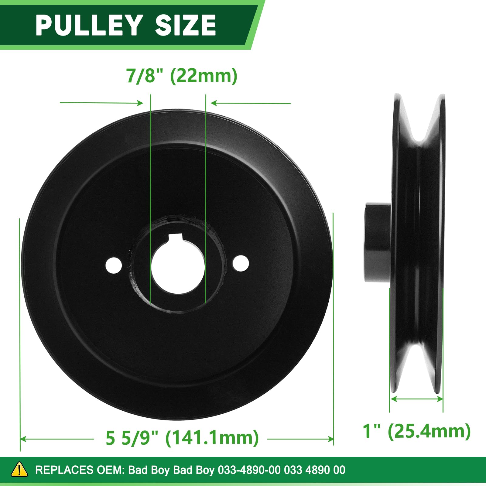 Conjunto de husillo 037-2000-00 037-2050-00 con 033-4890-00 para Bad Boy ZT Avenger cubierta de 54 pulgadas, MZ y MZ Magn um conjunto de cubierta de 54 pulgadas