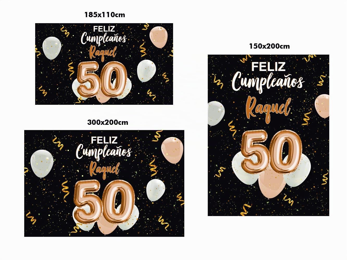 Oedim Photocall en Lona Feliz Cumpleaños Personalizado Nombre y Número 2 | 150 x 200 cm | Photocall Económico y Original |