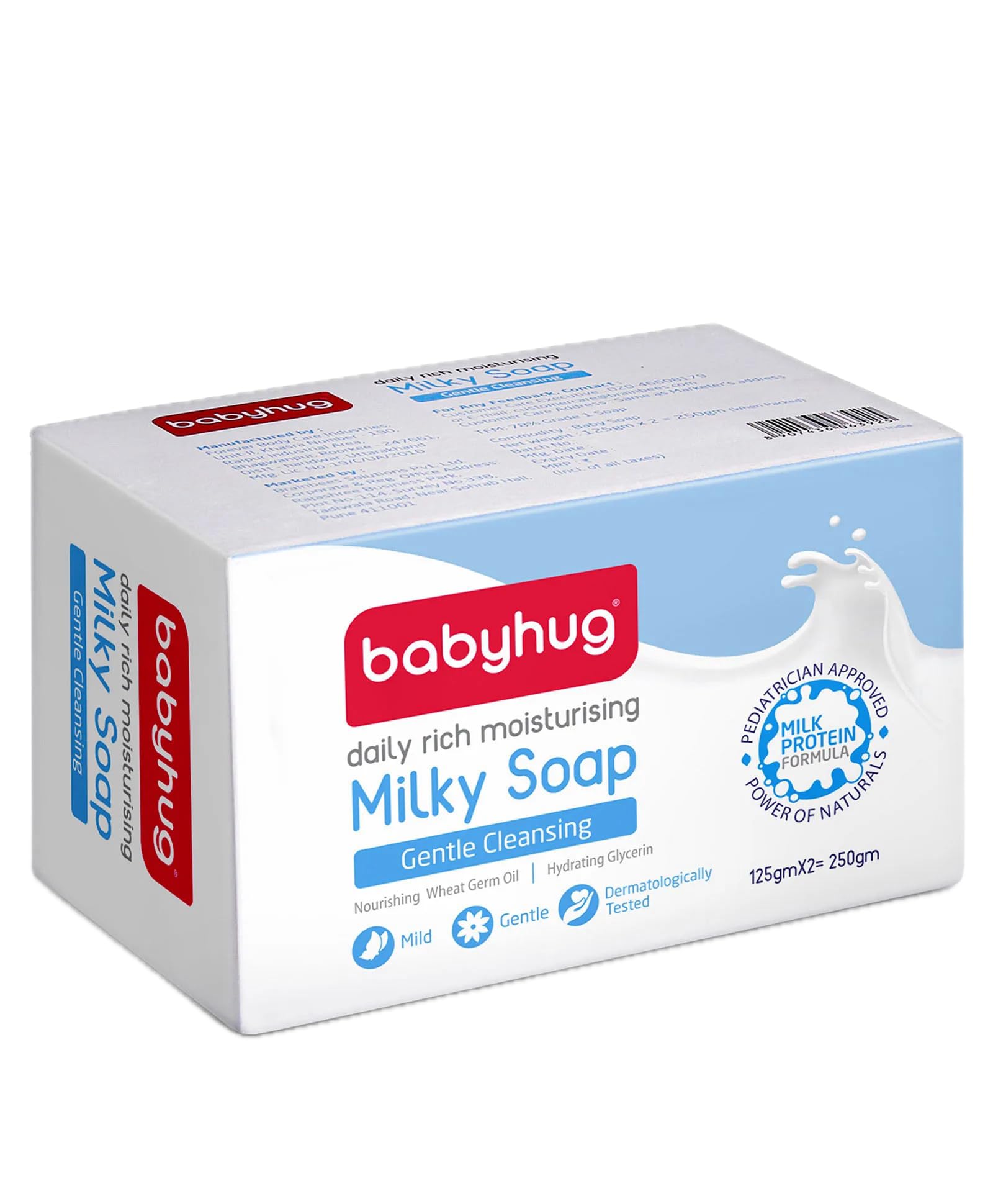 Babyhug Milk Protein Formula Daily Rich Moisturising Milky Soap - 125 gm x 2-picture-26