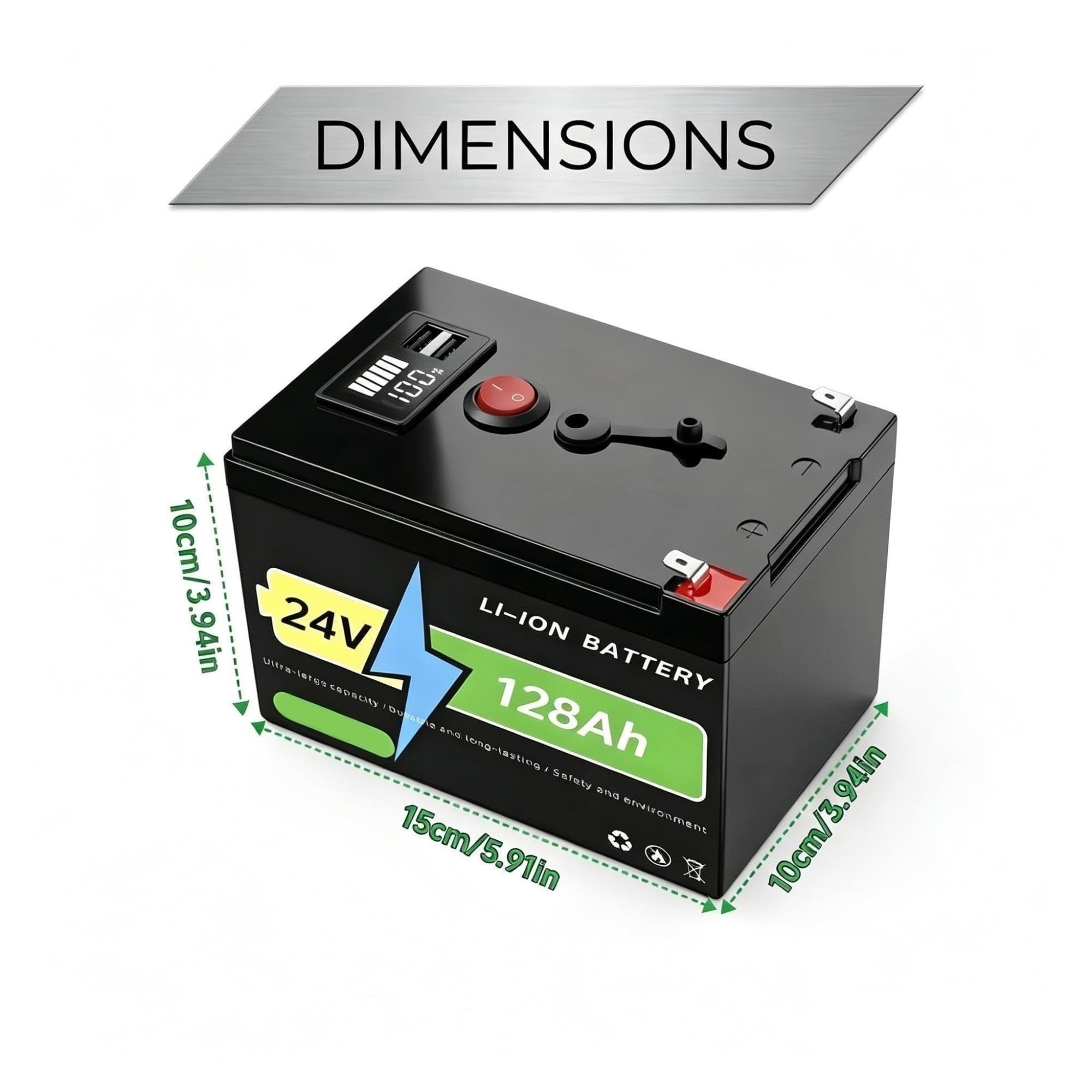 Batería LiFePO4 24V 128Ah 108Ah 88Ah For Luces Domésticas