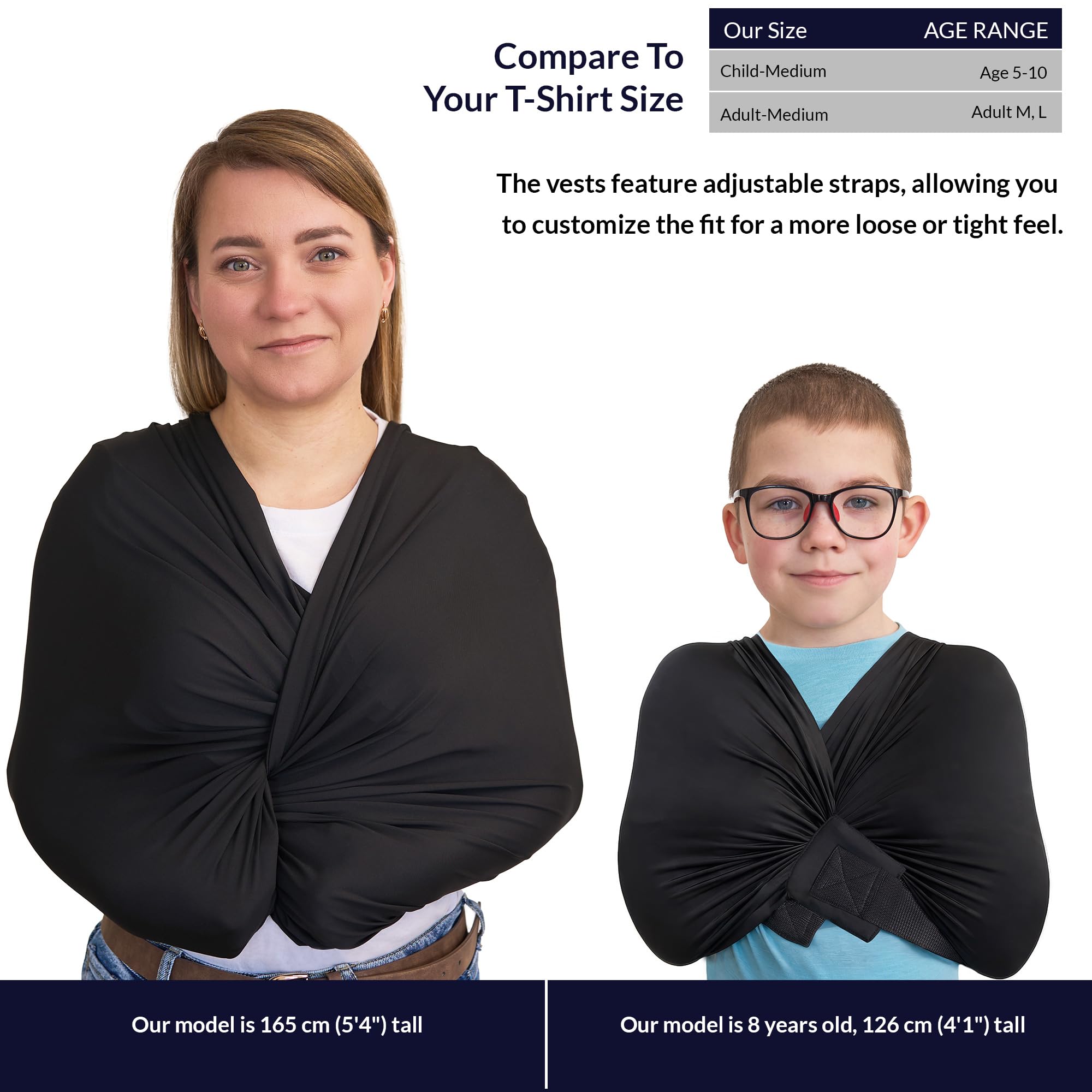 T-Shirt de Compression Adulte | Haut Sensoriel pour Autisme, TDAH et Anxiété | Hommes et Femmes | Pression Profonde Sensorielle | Gilet Apaisant Ajustable