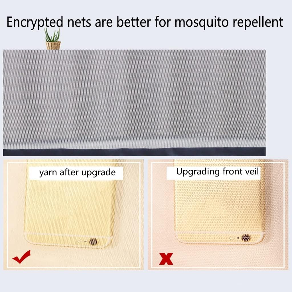 Mosquito Net Insect Screen Net Dense Mesh Large Size Upgraded Long Hanging Sets Square Screen for Home for Outdoor Camping Hiking,D 1.8 * 2.0m