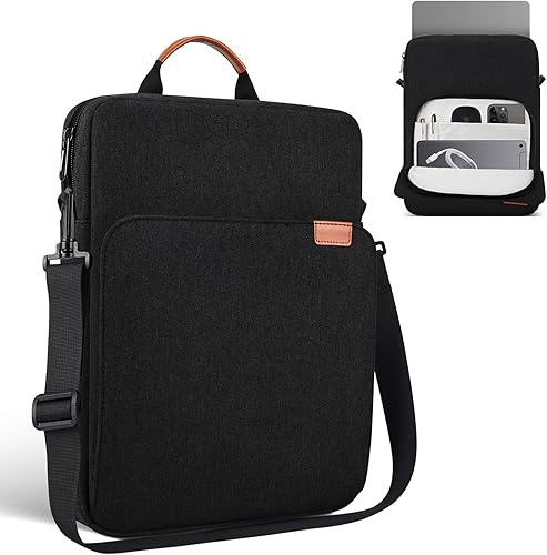 Vista 8 de Funda de transporte para iPad de 13 pulgadas para iPad Pro M5 y Air M2/M3 2025, iPad Pro 12.9, 13.8" Surface Laptop 7th, funda acolchada para Negro