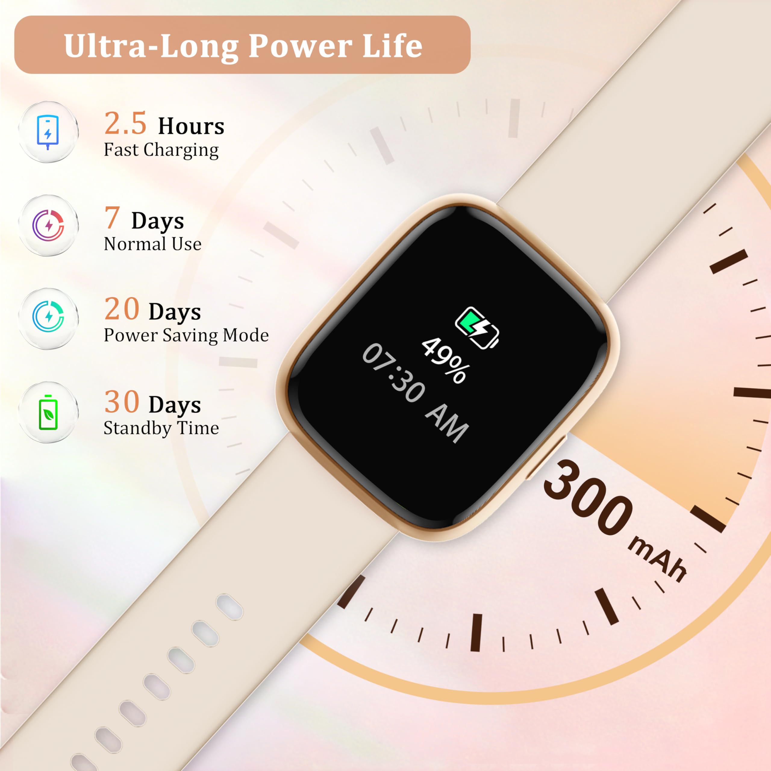 Smart Watch per donne e uomini, smartwatch 2026 [2 cinturini, cassa da 44 mm], orologio fitness tracker da 1,8 pollici Alexa integrato, per fare e rispondere alle chiamate, monitoraggio dello stress