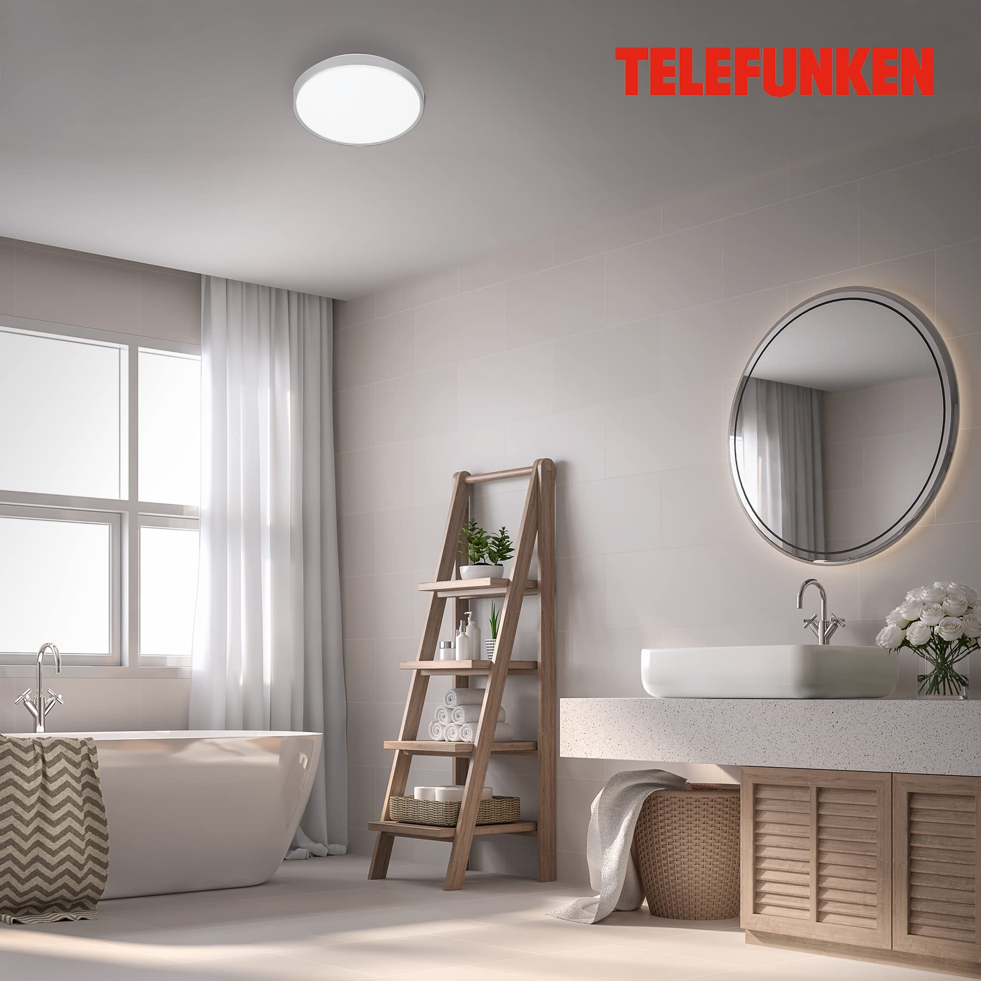 Telefunken 601604TF Plafonnier d'extérieur à LED avec détecteur de mouvement