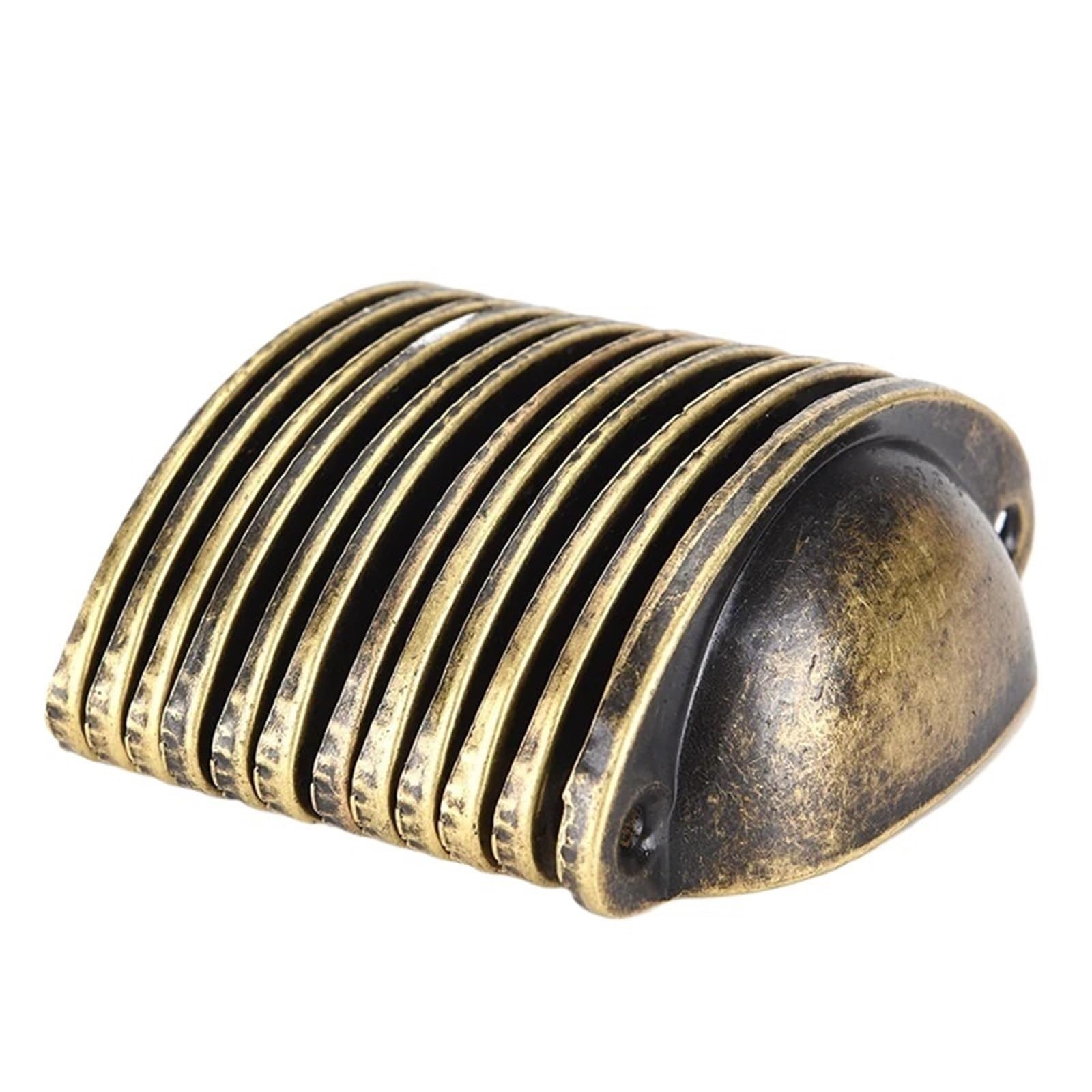 ZHSOAO 12 PCS Antique Cupboard Cabinet Knob Cup Drawer Furniture Door Shell Pull Handles Handle Knobs Hardware for Cabinet Cupboard