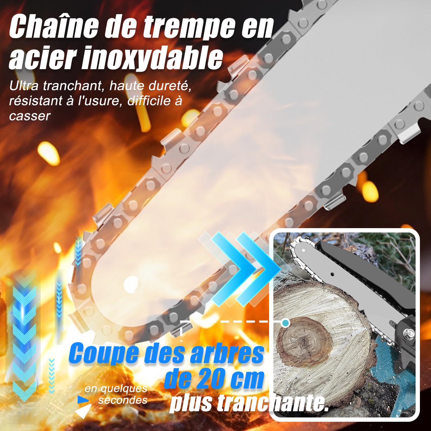 Sécateur Électrique avec Perche, Sécateur Électrique Sans Fil, Batterie Li-ion 2X2.0ah, Secateur Telescopique Electrique Ciseaux de Jardin,Lames Sk5, Réglage de L'angle 90°