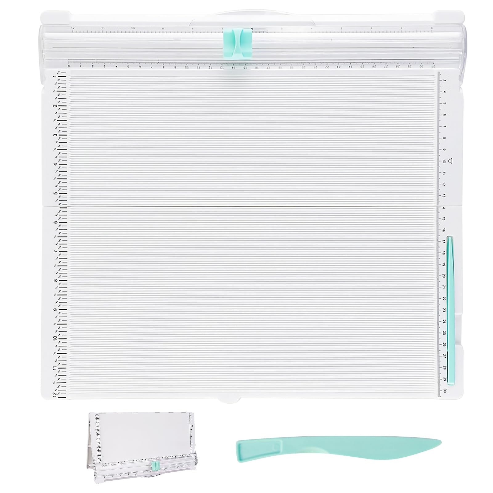 Coupe-Papier Et Tableau De Bord 2 En 1, Massicot A4 Avec Fonction Pliage, Coupe Papier, Coupeur Guillotine Portable, Planche De Taille Et De Découpe Pour Faisant Du Scrapbooking, Bureau