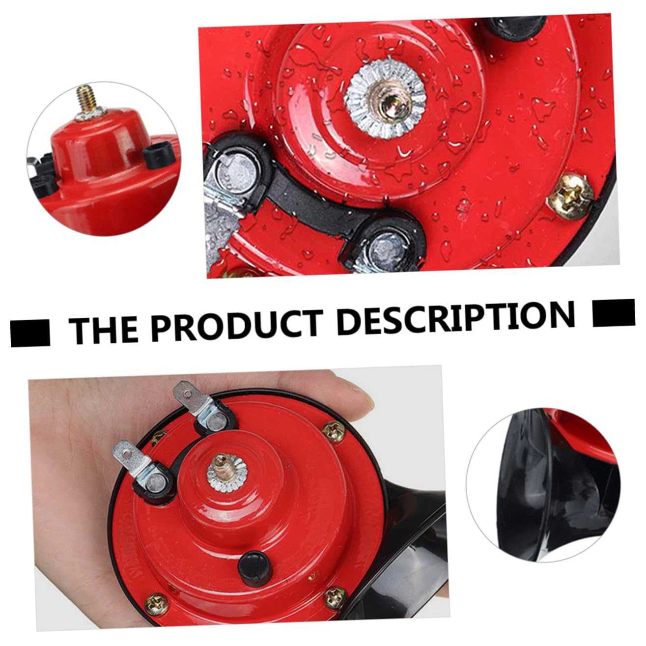 POPETPOP Kit de Bocina de Aire Eléctrica con Soporte Fuerte y Sonido Potente 12v 110db para Coche y Motocicleta para Uso Exterior
