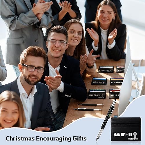 Miniatura 5 de Juego de 24 bolígrafos multiherramienta con soporte para tarjetas, regalos para papá para el día del padre de parte de hija e hijo, bolígrafo