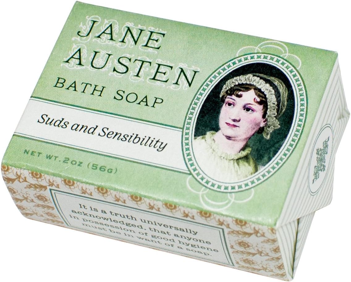 The Unemployed Philosophers Guild Jane Austen Bath Soap - 1 Mini Bar of Soap - Made in USA