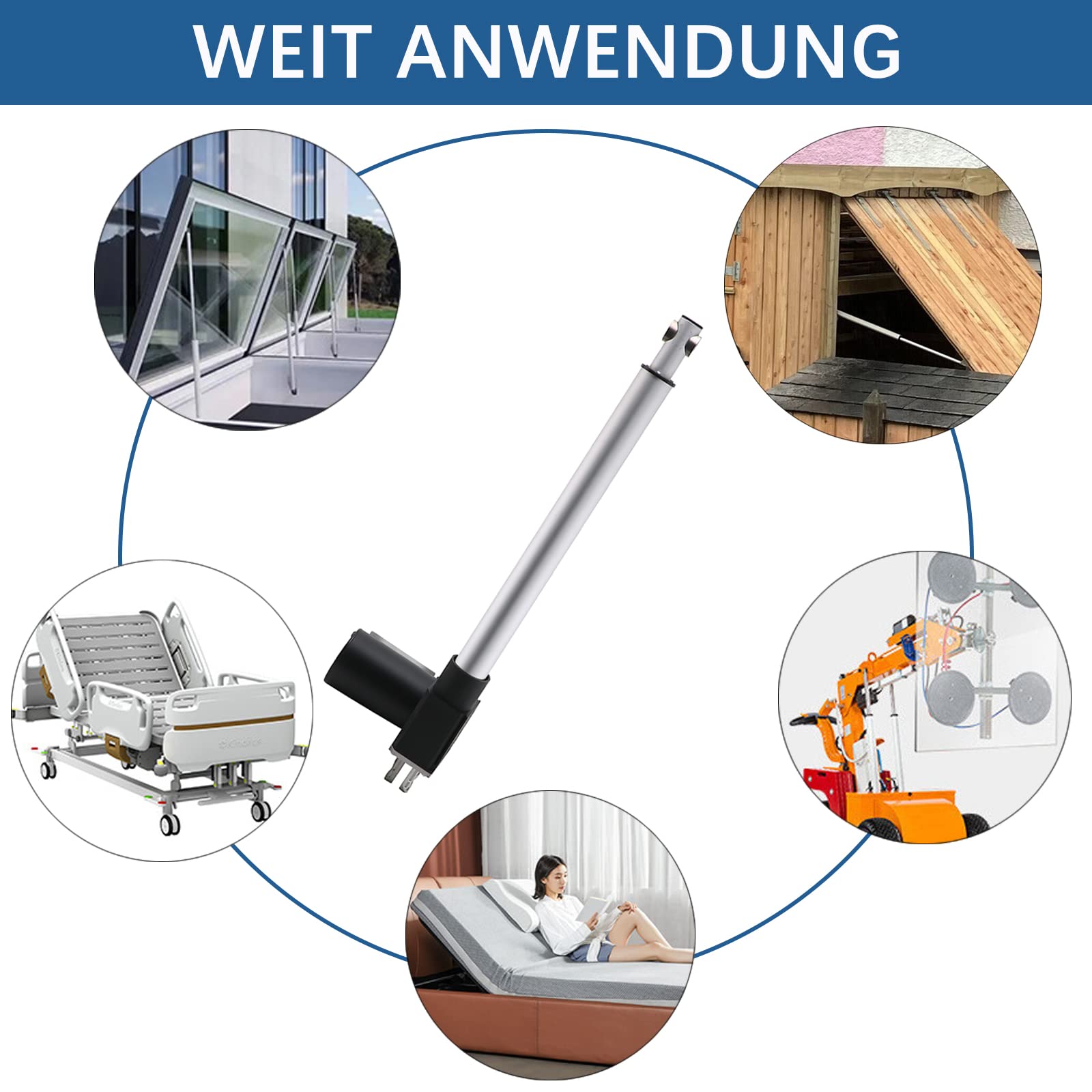 Linearantrieb DC 24V 6000N 200mm Linearmotor Linear Actuator