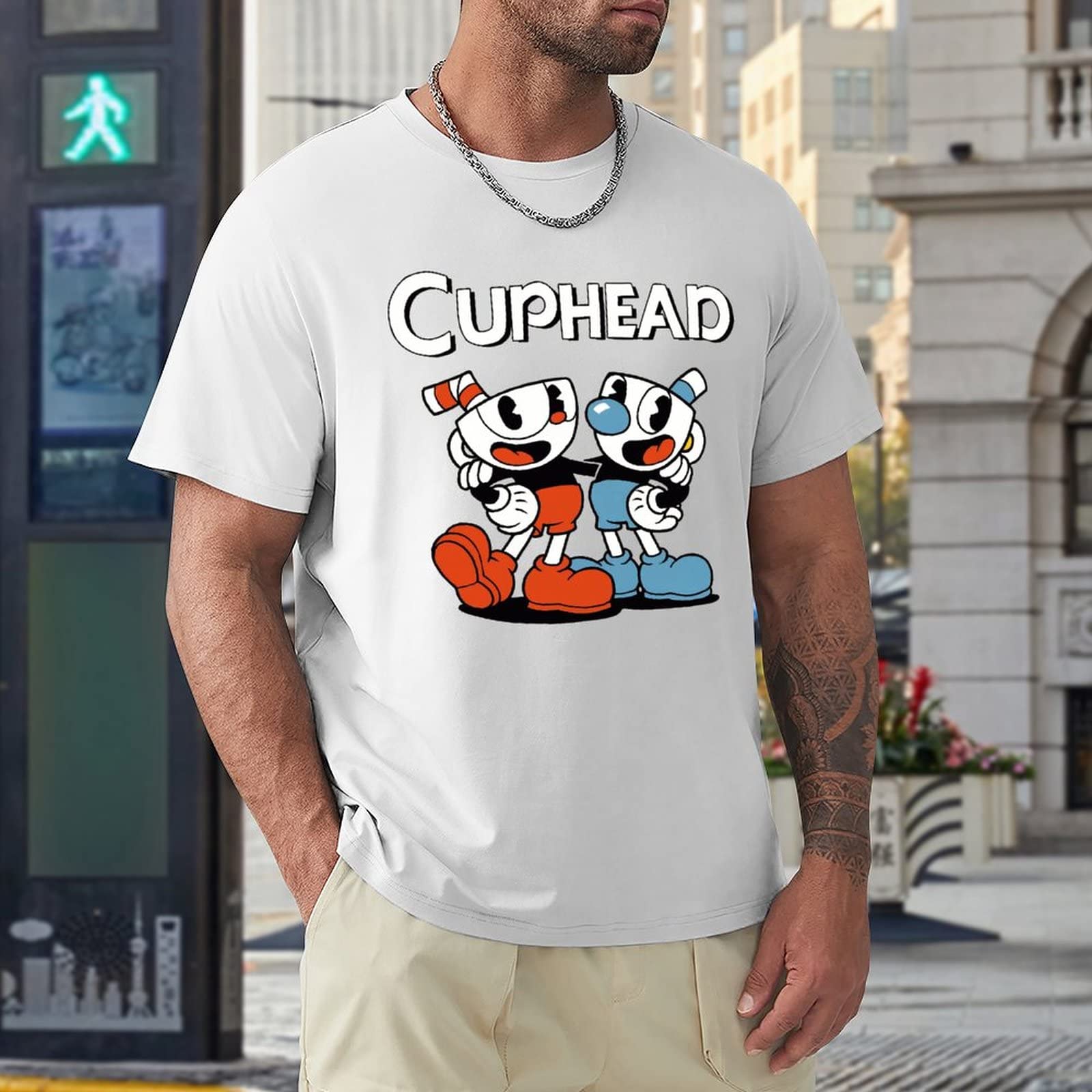 Amazon.co.jp: Tシャツ 半袖 カップヘッド Cuphead インナーシャツ 