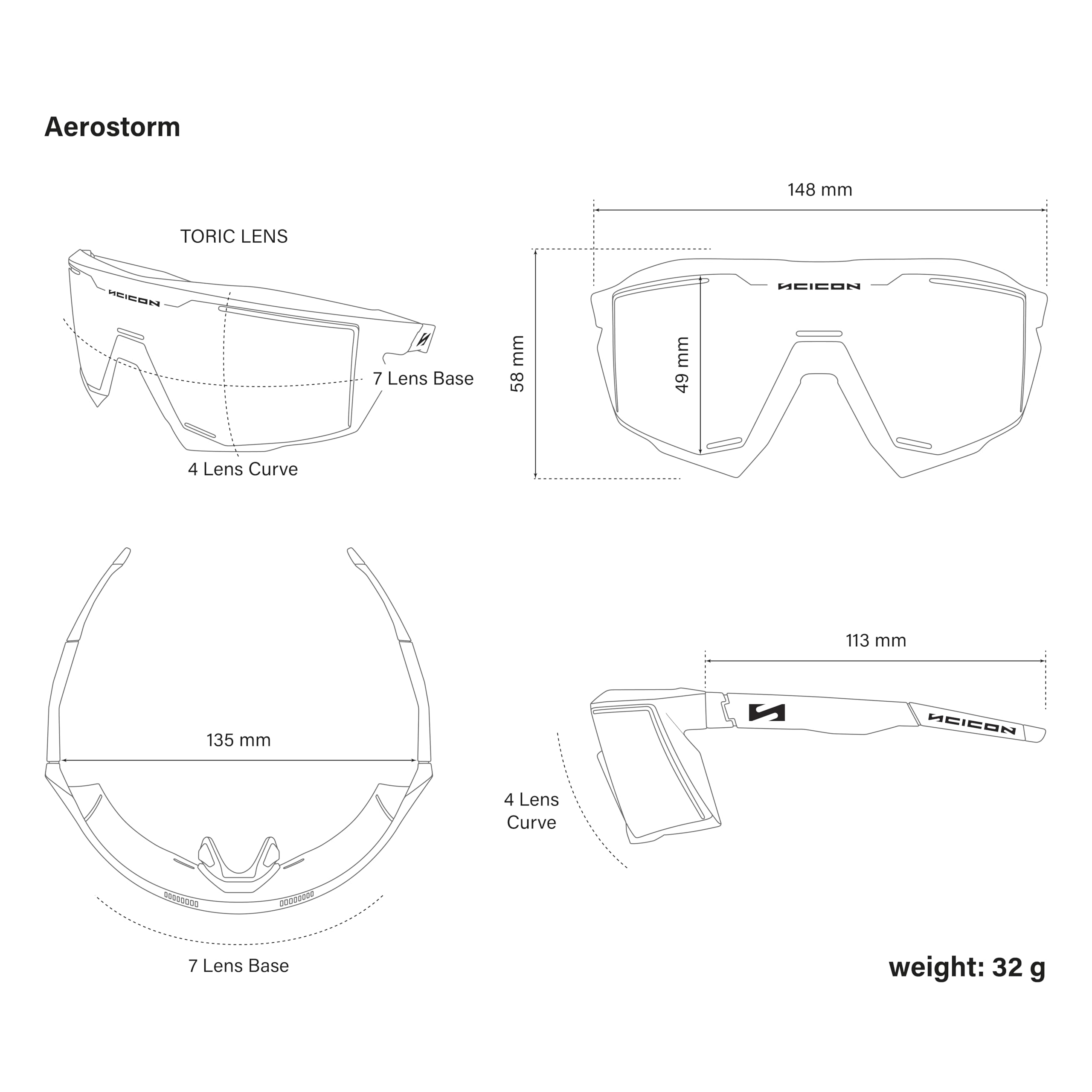 SCICON Lunettes de cyclisme Aerostorm