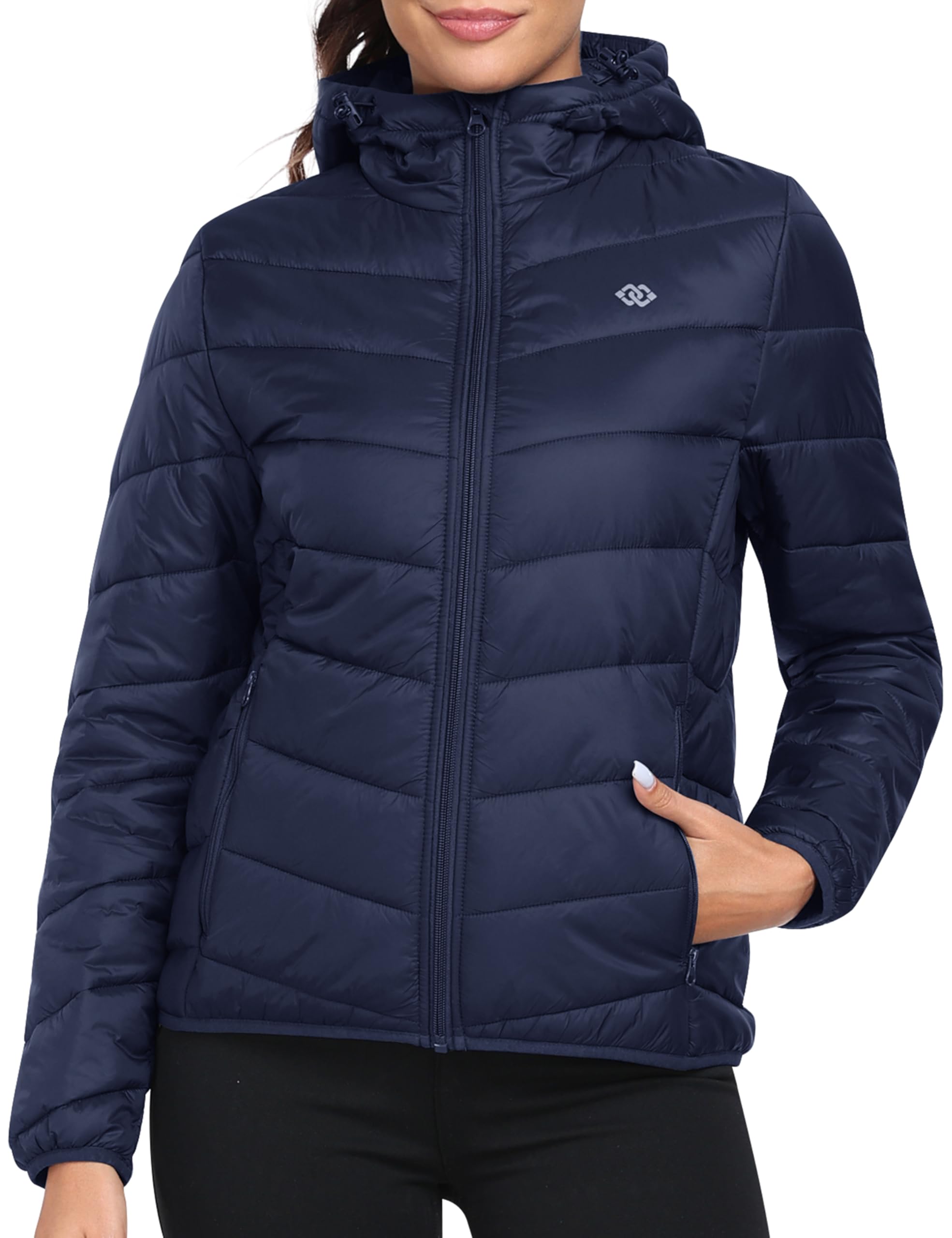 MoFiz Damen Steppjacke Daunenjacke Warm für Wandern | Leichte Warm Wasserdicht Winterjacke mit Kapuze