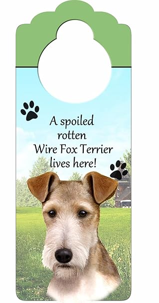 Wire Fox Terrier Wood Sign