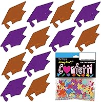 Vista 73 de Confeti Grad Cap Negro, Púrpura Combo - 2 bolsas de media onza (1 oz) (8400/8412)