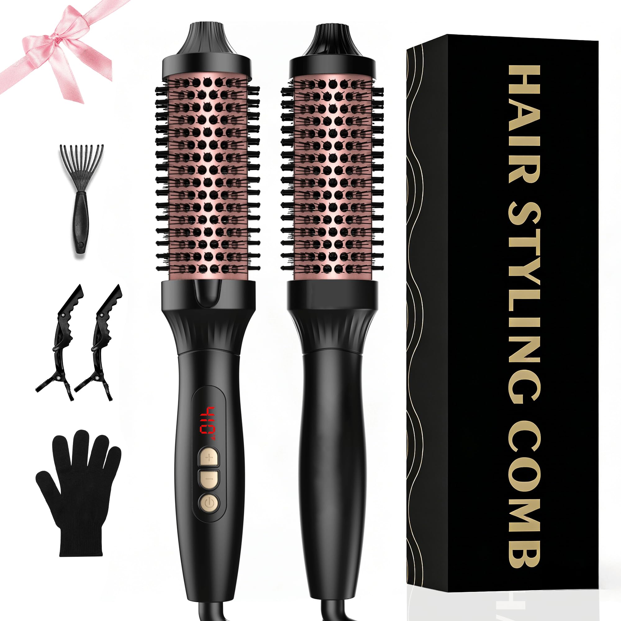 UKLISS Thermobürste Thermal Brush, für Natürlicher Locken & Glatteres Aussehen für Reise