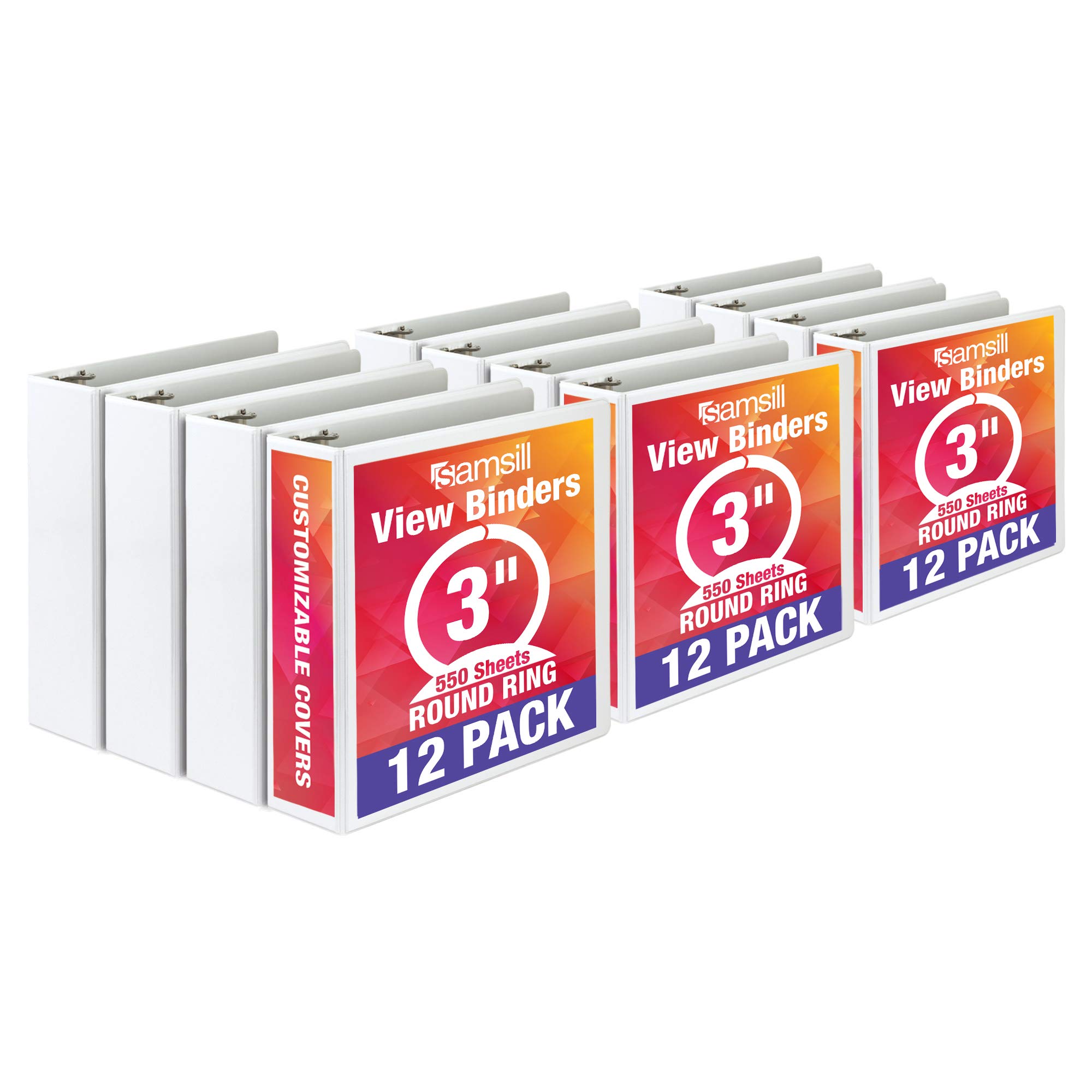 Buy Samsill Economy 3 Inch 3 Ring Binder, Made in The USA, Round Ring