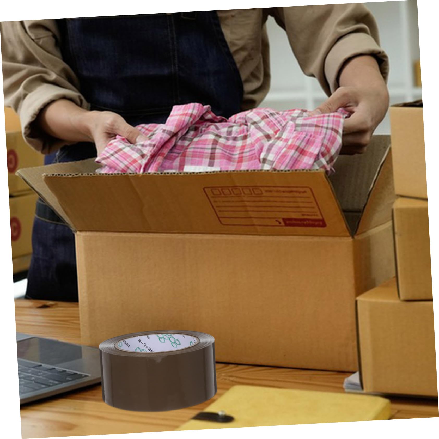 Homoyoyo 5rollen Hochbelastbares Packband Versandklebeband Klebeband Für Umzugskartons Und Verpackungszwecke Packbandrollen Packband Mit Starker Klebkraft