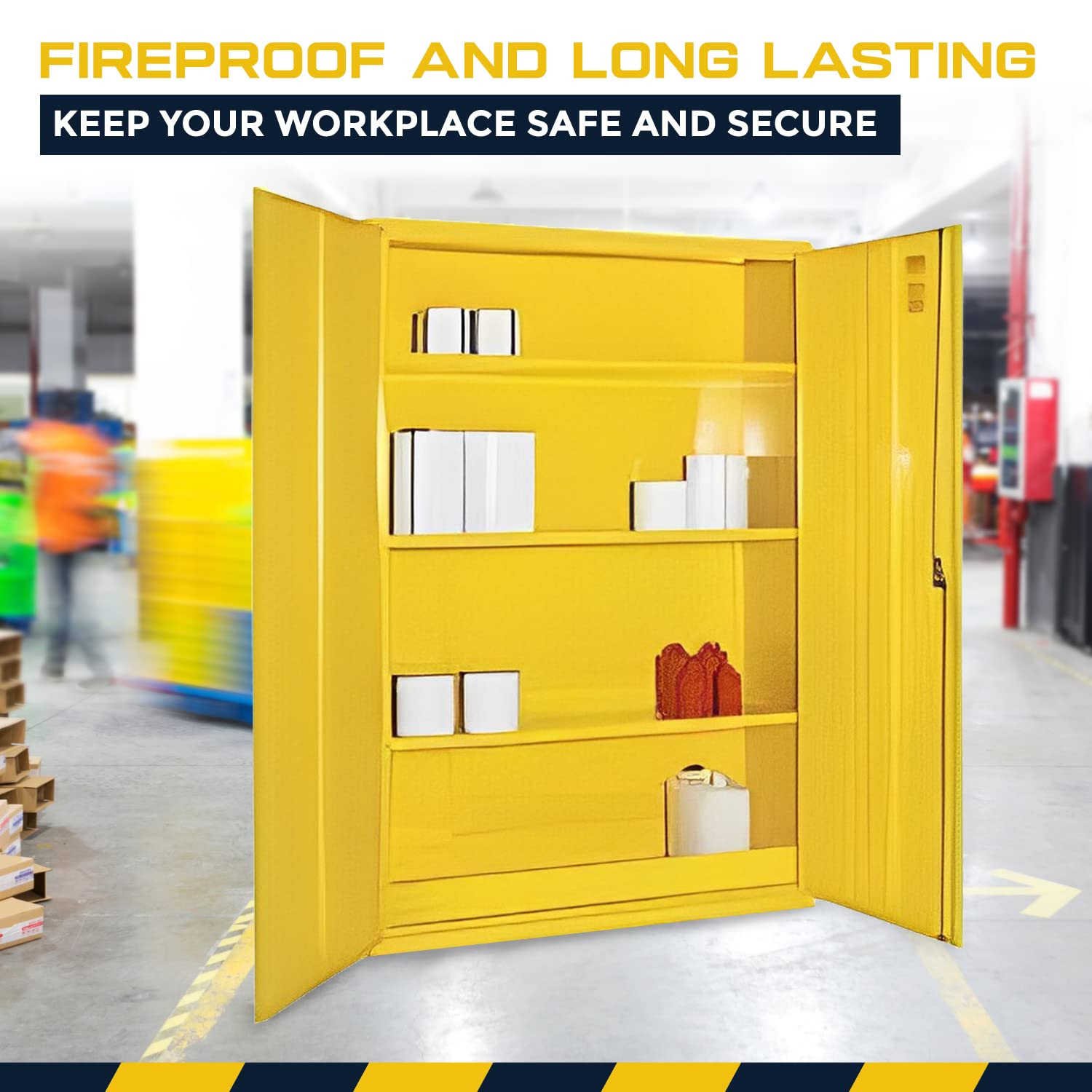 Buy COSHH Cabinet - Fire Proof Flammable Storage Cabinet COSHH Cabinet, Hazardous Substance Yellow Coshh Cabinet Coshh Cupboard Dangerous Substance Chemical Coshh Cupboard 915 X 700 X 459 Mm