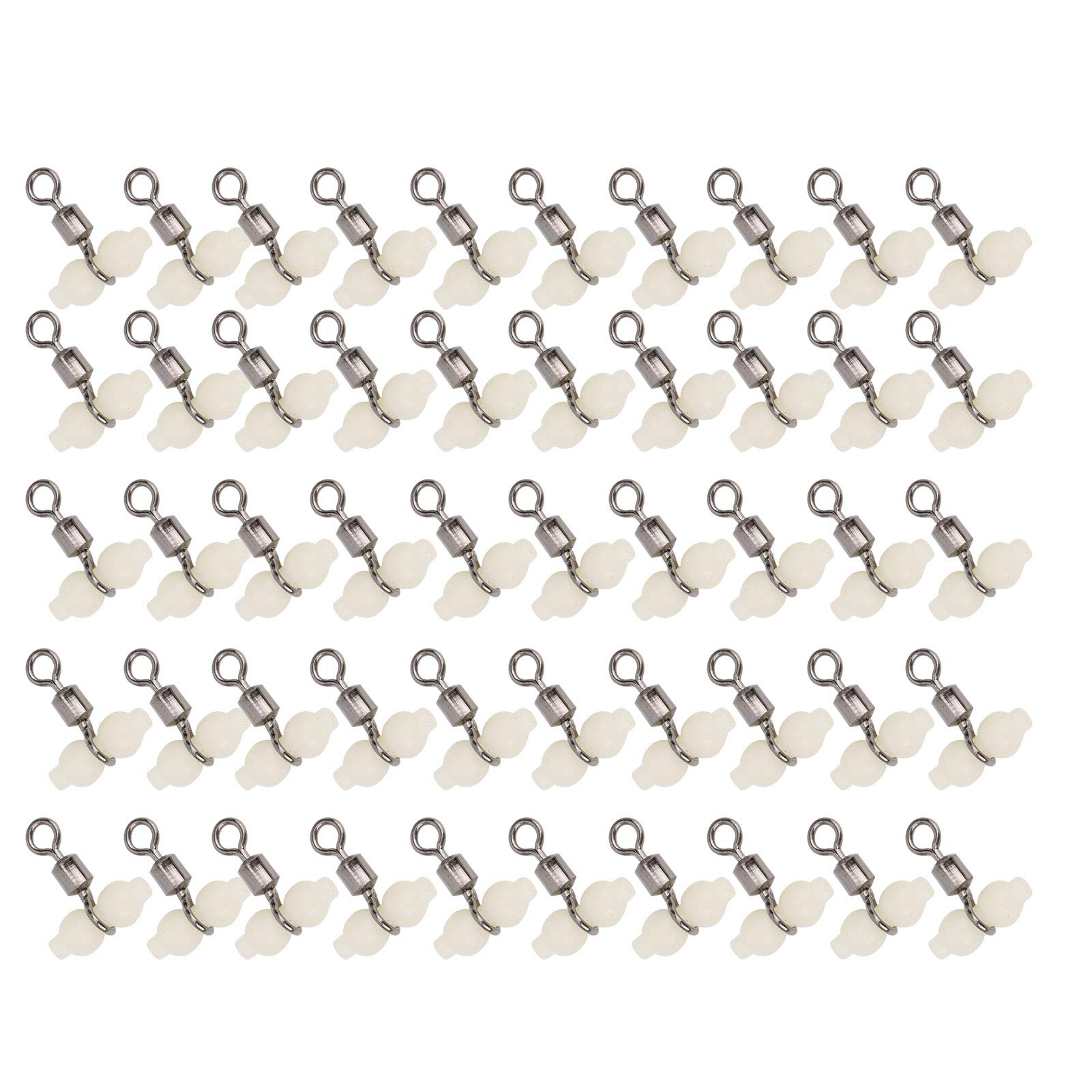 Gourd Swivel 50Pcs Accessorio da Pesca Leggero a Forma di T Girelle da Pesca Flessibili a Forma di 8 per la Pesca