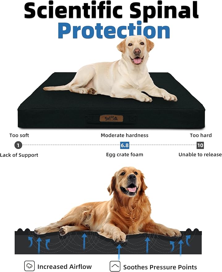 Cama para Perro Grande 42 in Impermeable y Resistente miniatura 2