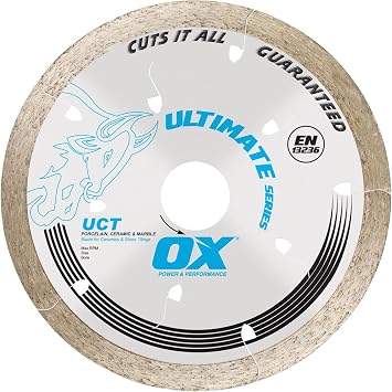 OX OX-UCT-4 Ultimate Cuts All Tiles 4-Inch Diamond Blade, 7/8-Inch-5/8-Inch Bore