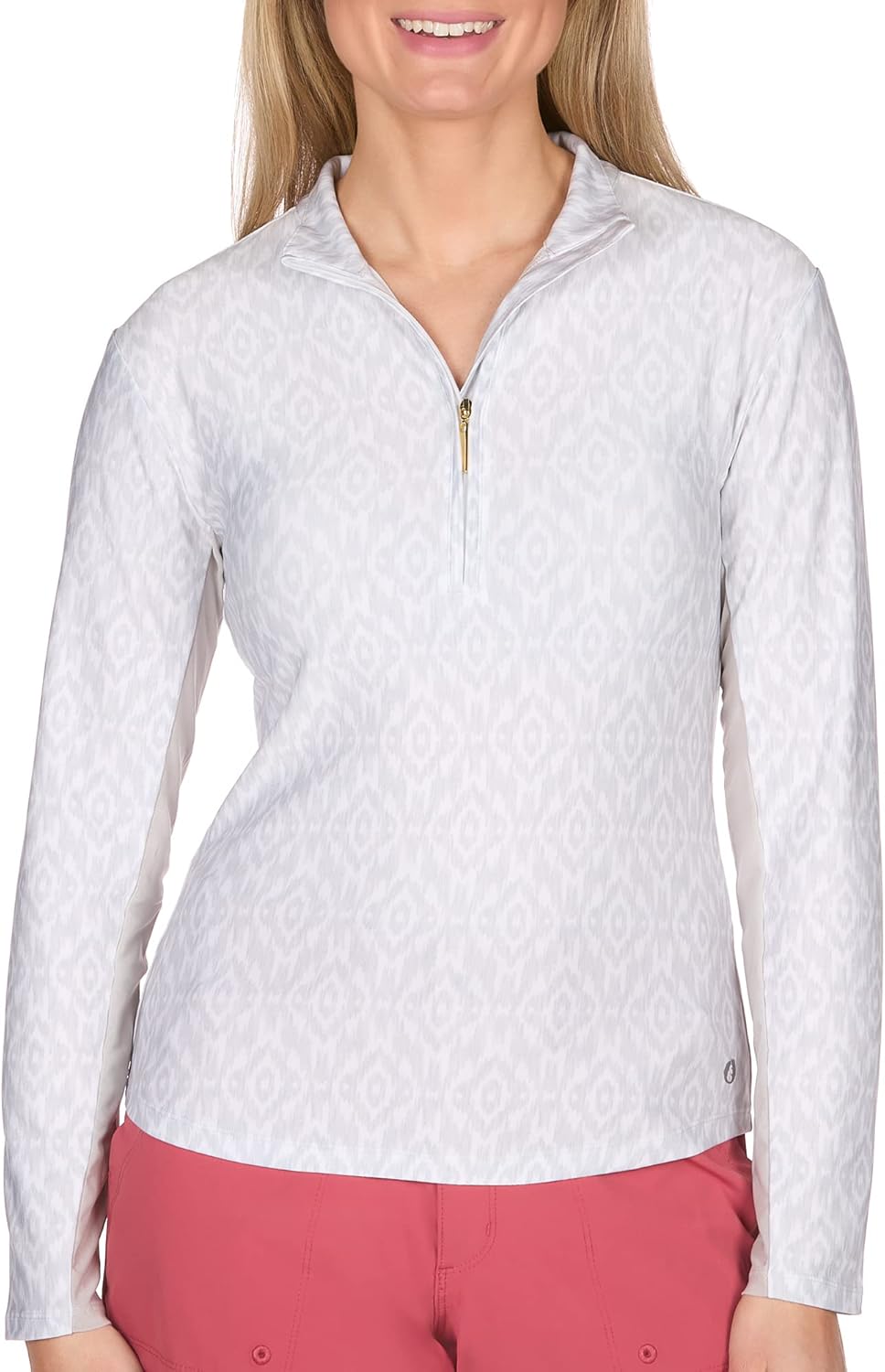 The American Outdoorsman Long Sleeve Lightweight Quarter-Zip Sun Pullover for Women with UPF 40 Protection