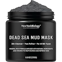 New York Biology Dead Sea Mud Mask for Face and Body | Spa Quality Pore Refiner for Oily Skin | Natural Skincare for Women &amp; Men | Tighten Skin for A Healthier Complexion | 8.8 oz