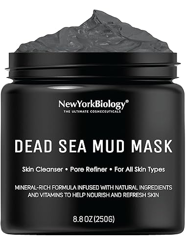 New York Biology Dead Sea Mud Mask for Face and Body | Spa Quality Pore Refiner for Oily Skin | Natural Skincare for Women & Men | Tighten Skin for A Healthier Complexion | 8.8 oz - Original - 8.8 Ounce (Pack of 1)