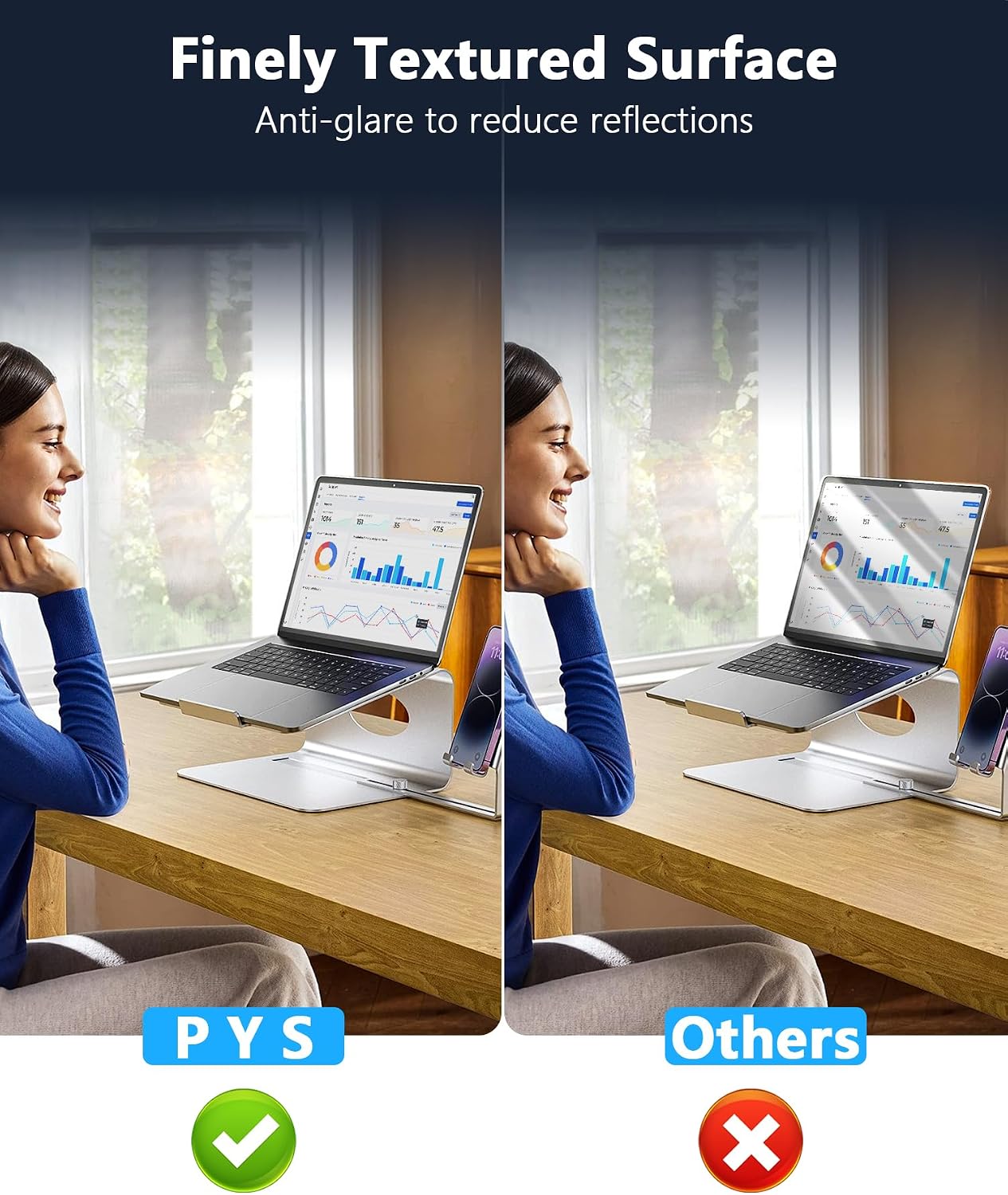 PYS 4 Way 360 Degree Macbook Air Privacy Screen for MacBook Air 13 Inch (2018-2021, M1),4 Directions Horizontal and Vertical All Around Anti Spy macbook privacy Film,Anti-Glare Protector