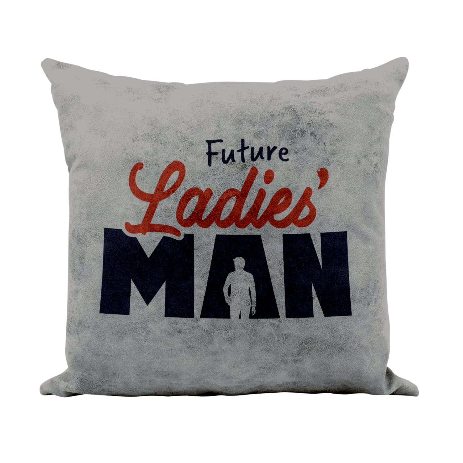 Coussin similicuir gris antitache 40x40 cm pour chambre d'enfant propre