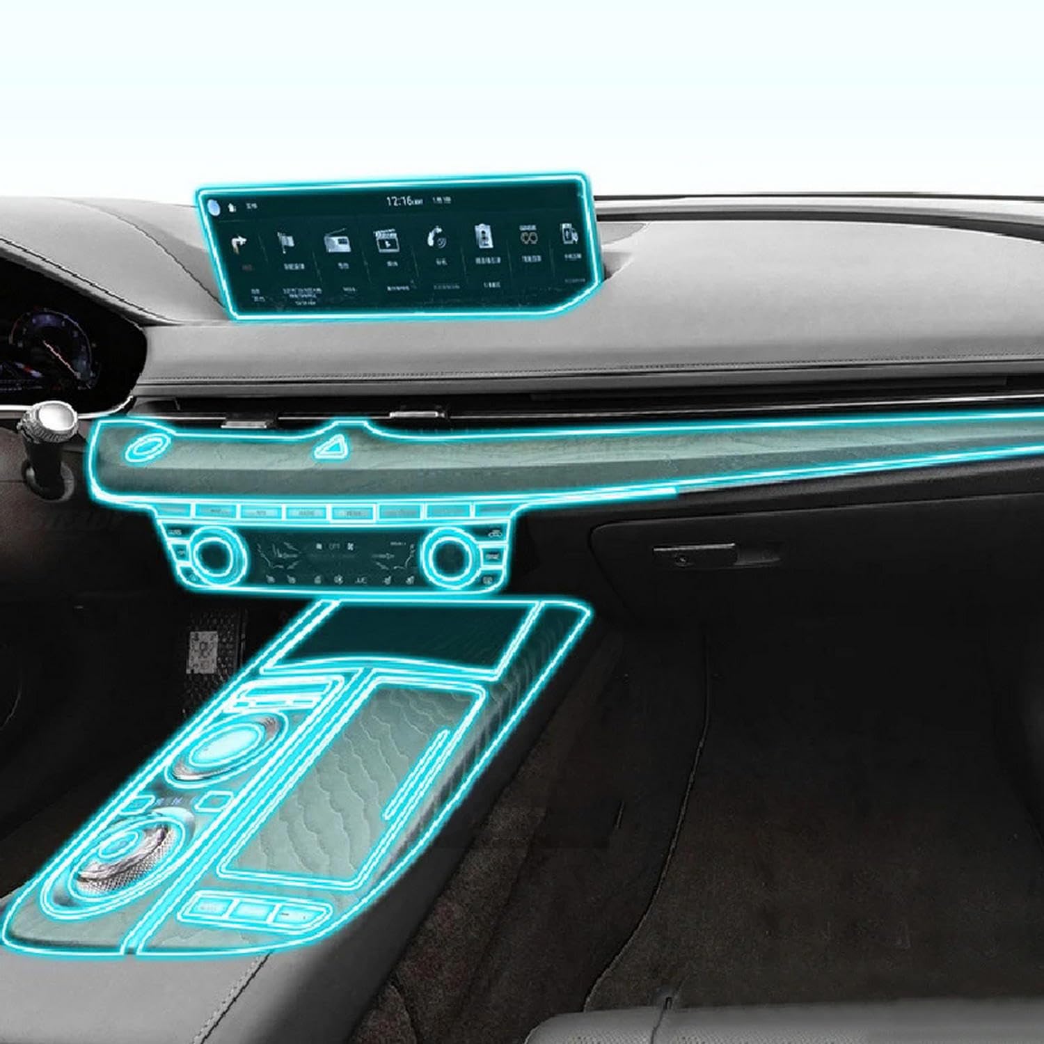 Film protection console centrale Genesis G80 transparent TPU