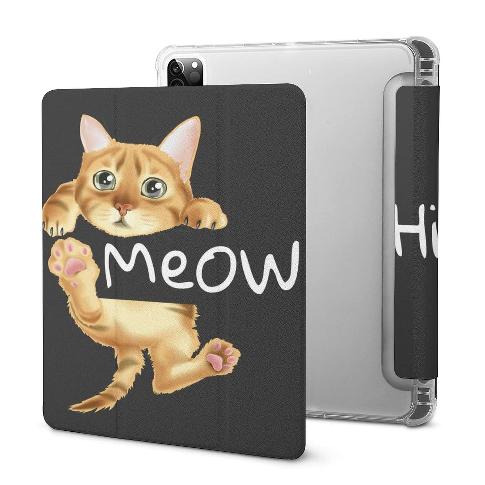 Funda Para IPad Pro 12.9" | Estilo Kawaii Anime Pusheen, Con Soporte Y Protección 360°