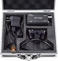 Vista 5 de BoNew 3.5 lupas de vidrio + lámpara de cabeza de 5 W con clip en caja de aluminio (color negro)