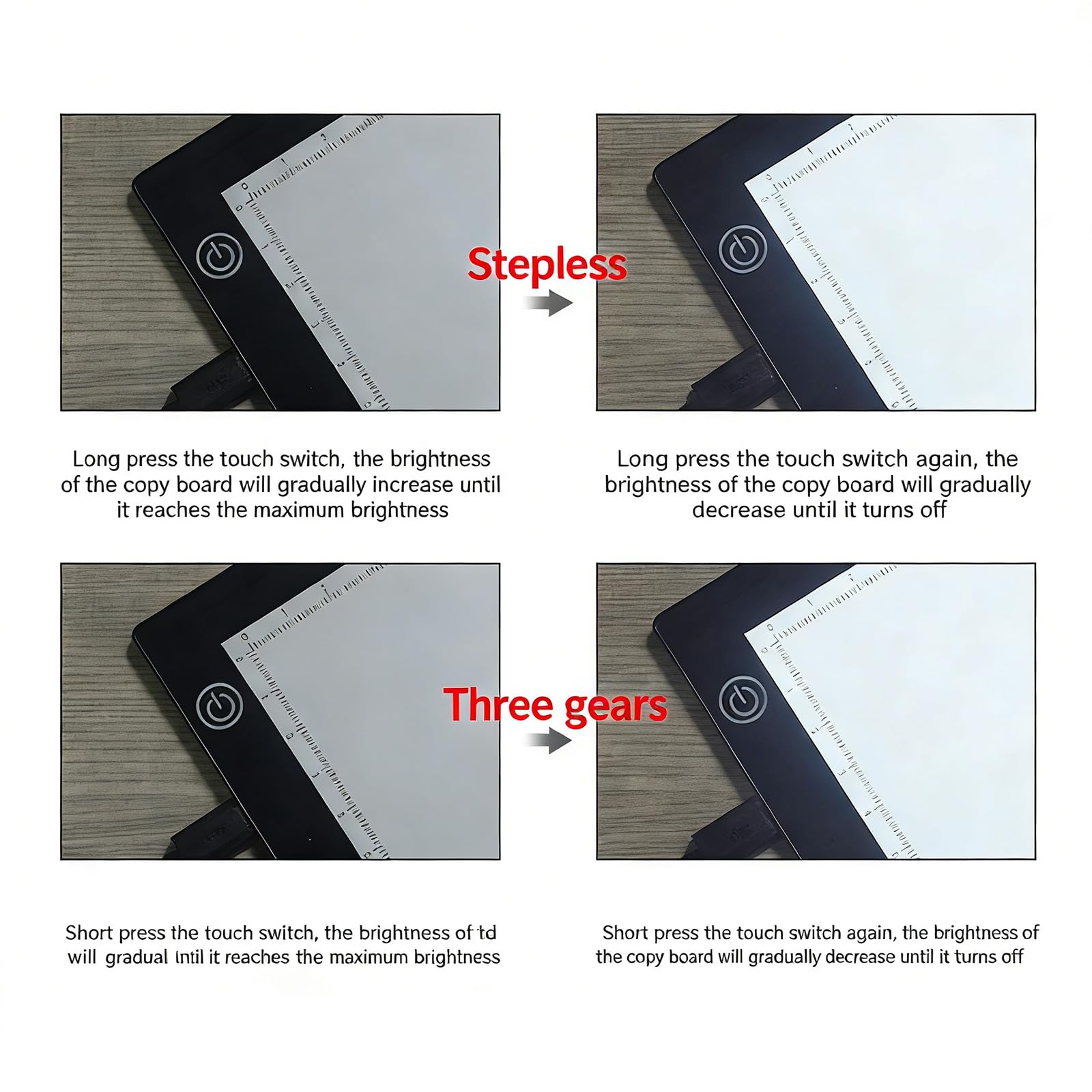 Table lumineuse compacte avec aimants puissants et éclairage doux pour travaux créatifs et travaux de dessin