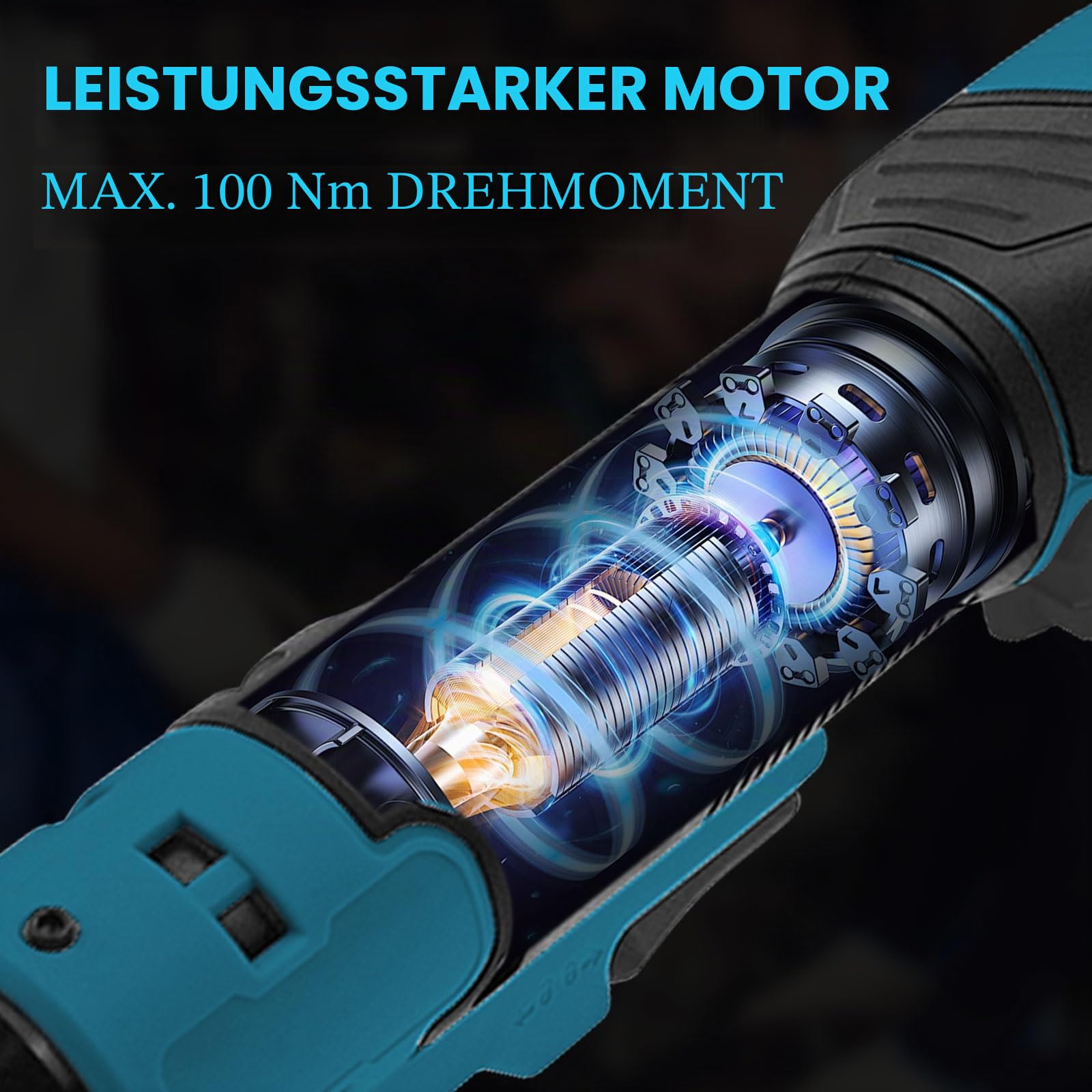 CDIYTOOL 3/8 Zoll verlängerter kabelloser Ratschenschlüssel für Makita 18 V Serie Batterien, 320 U/min, 80 Nm, 16 cm elektrische schnurlose Ratsche, integriertes LED-Licht (nur Werkzeug)