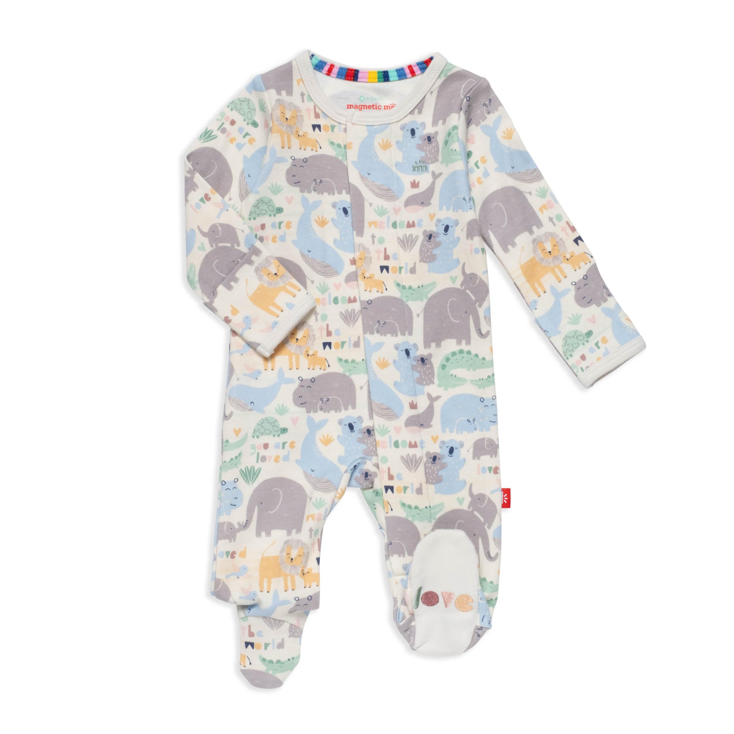 Magnetic Me100% Organic Cotton Magnetic Baby Footie Pajamas | Super Soft Cotton Fabric | Available in PRE - 24M