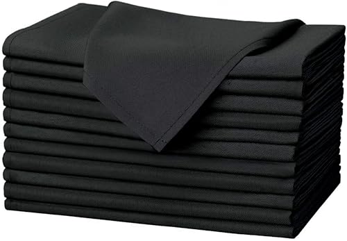 Paquete de 12 servilletas de tela de algodón de calidad hotelera de lujo, servilletas de tela brillante y suave (18 x 18 pulgadas), perfectas para