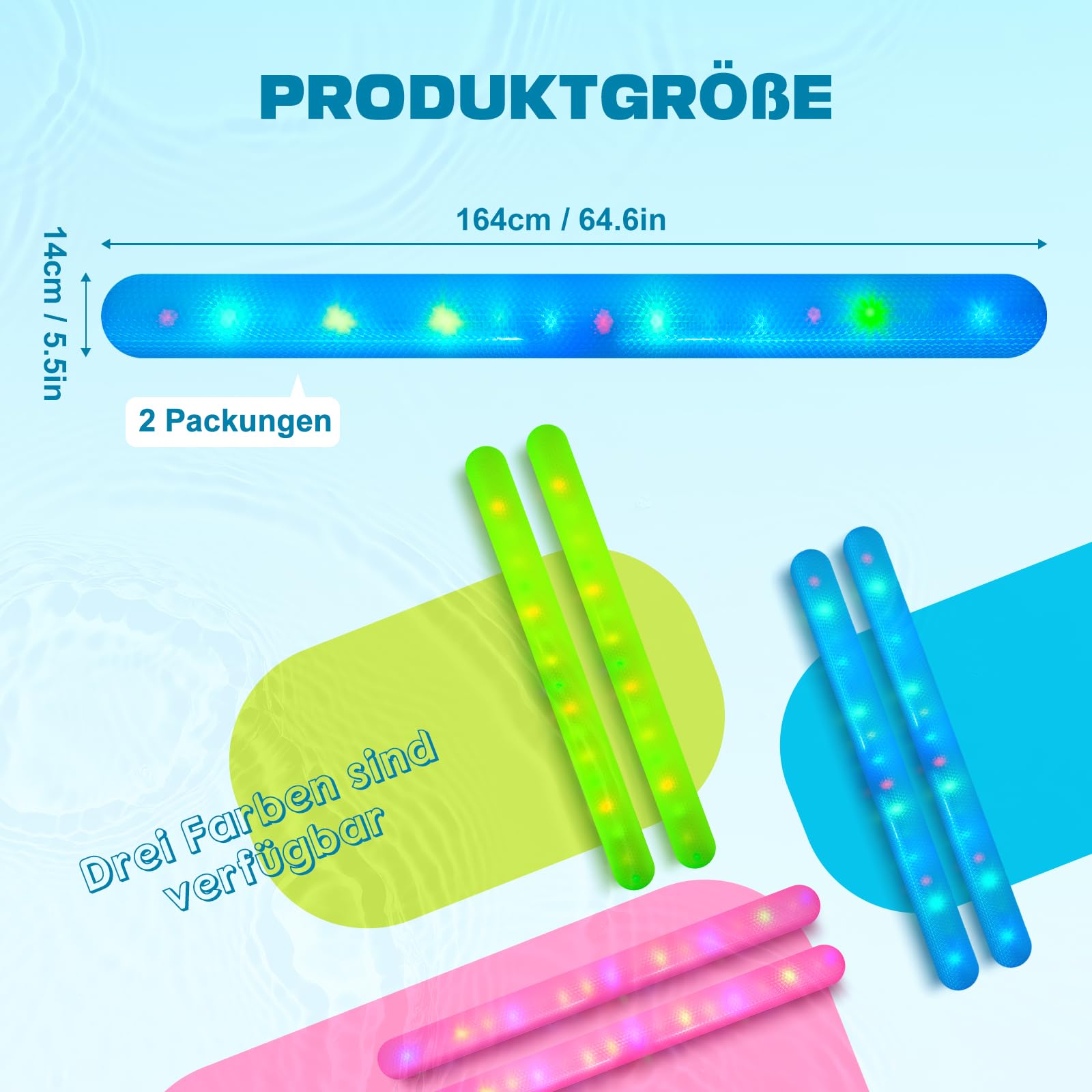 BOOSTEADY Galleggiante per Piscina Gonfiabile con Luce