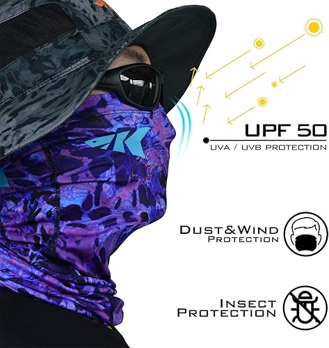Miniatura 3 de KastKing Sol Armis - Polaina para el cuello, máscara facial UPF 50, máscara de protección solar UV para hombres y mujeres, pesca, senderismo