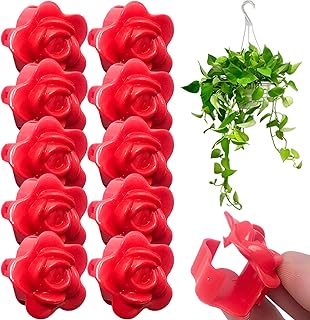 10Pcs Self-Adhesive Rose Plant Vine Wall Clips, Plastic Plant Clips for Climbing Hanging Support for Garden Yard