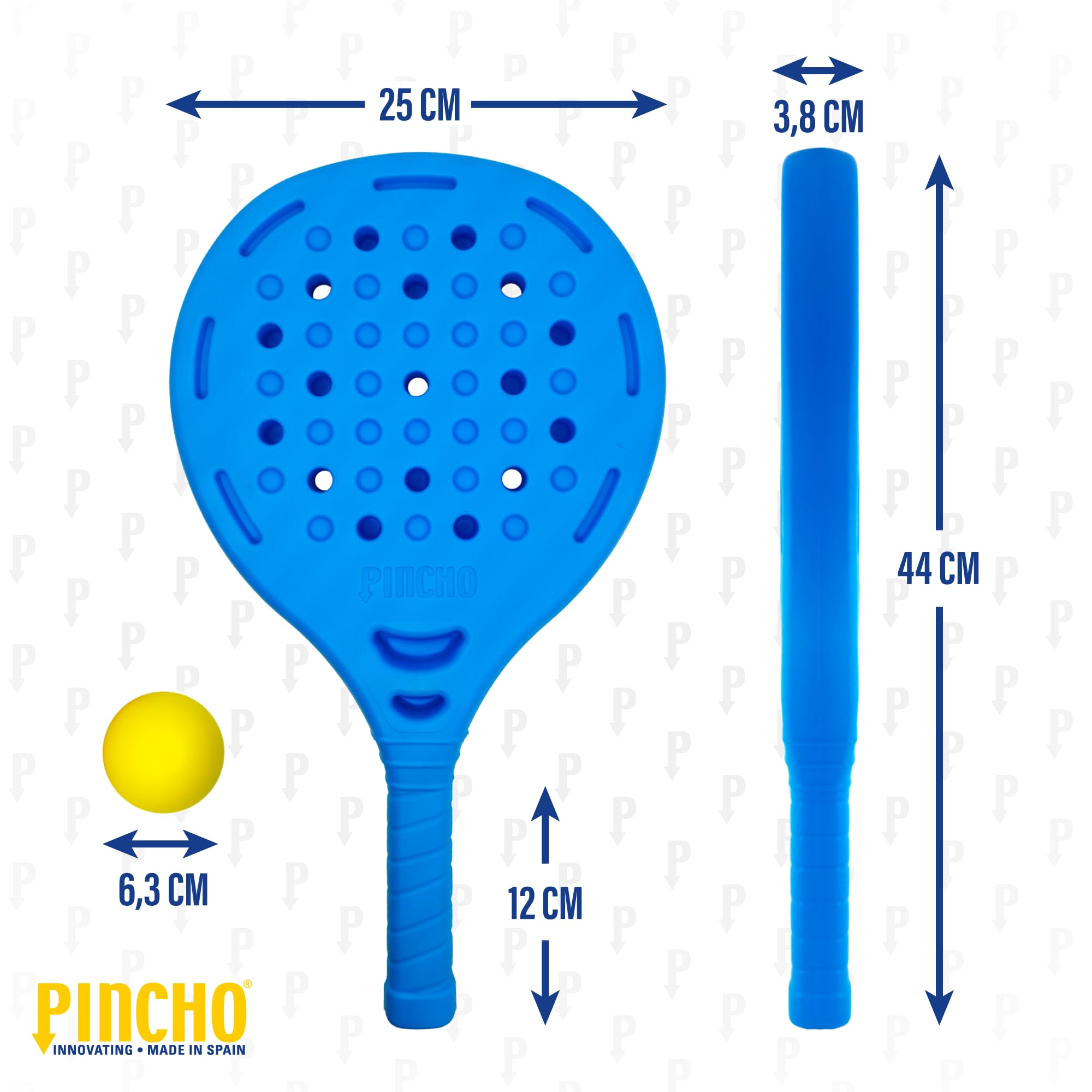 Palas de Padel Playa Impermeable al Agua 2 Palas + 3 Pelotas EVA Azul