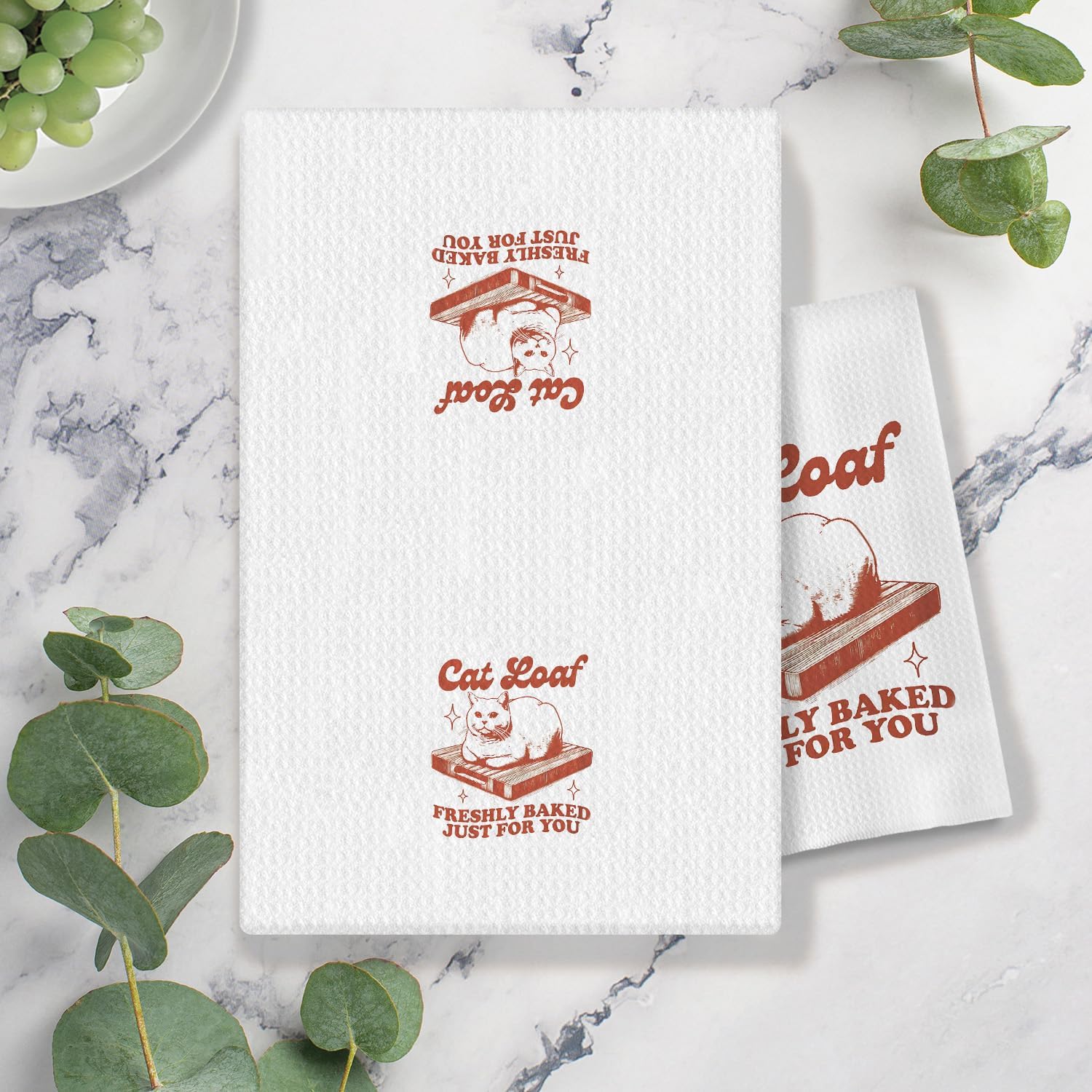 Vintage Cat Kitchen Towels, Baking Towels, Cat Hand Dish Towels, Tea Towels for Baking, Cats Mom Lady Gifts for Women, 16x24 Inches - Image 2